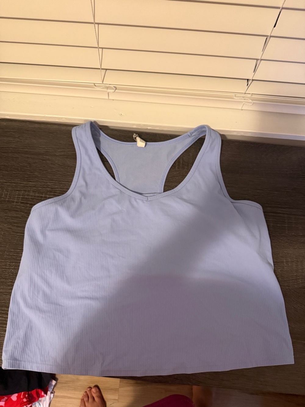 cropped tank with built in sports bra